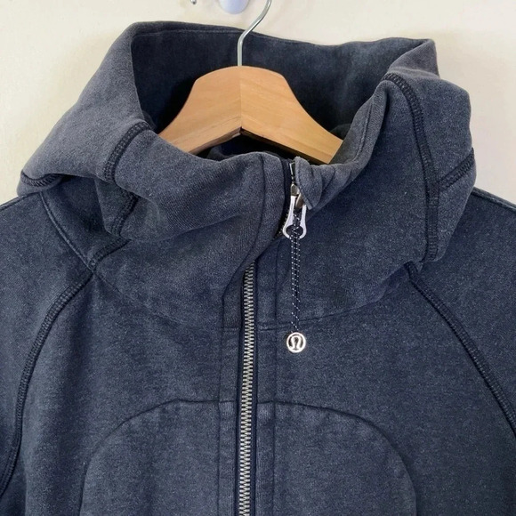 Lululemon Scuba Hoodie Classic  Cotton Fleece Heathered Naval Blue - Picture 8 of 13